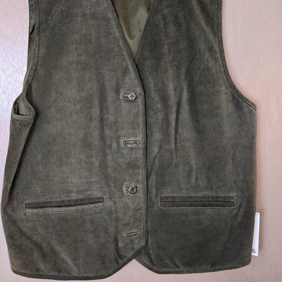Coats | Moss Green Suede Vest | Poshmark